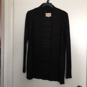 Dark heather open cardigan
